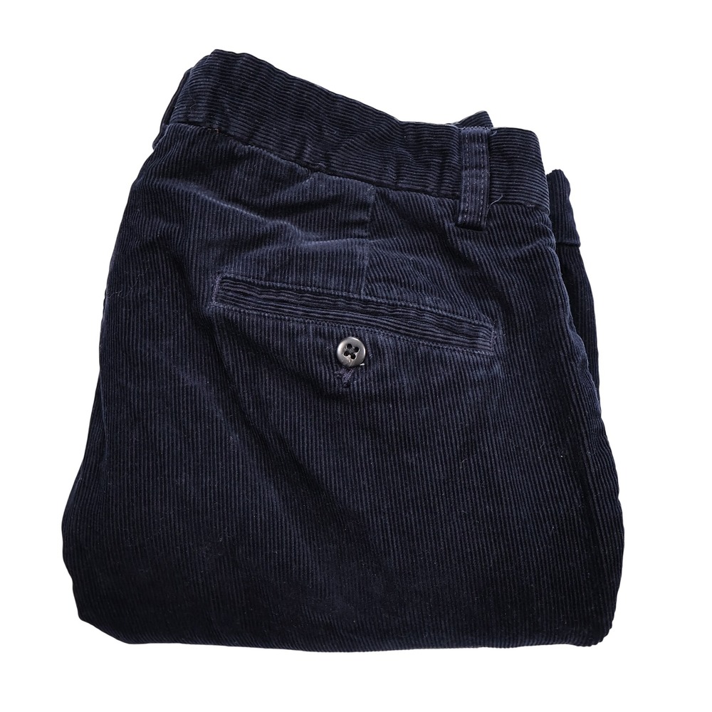 VINTAGE POLO RALPH LAUREN Mens 32x30 Navy Corduroy Pleated Hammond Trouser Pants